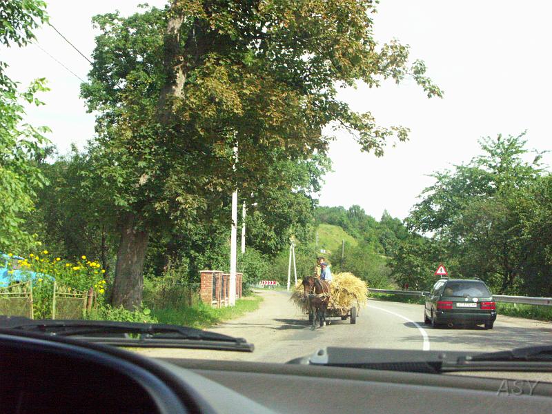 PICT2899.JPG - Częsty widok na drodze - wóz konny.